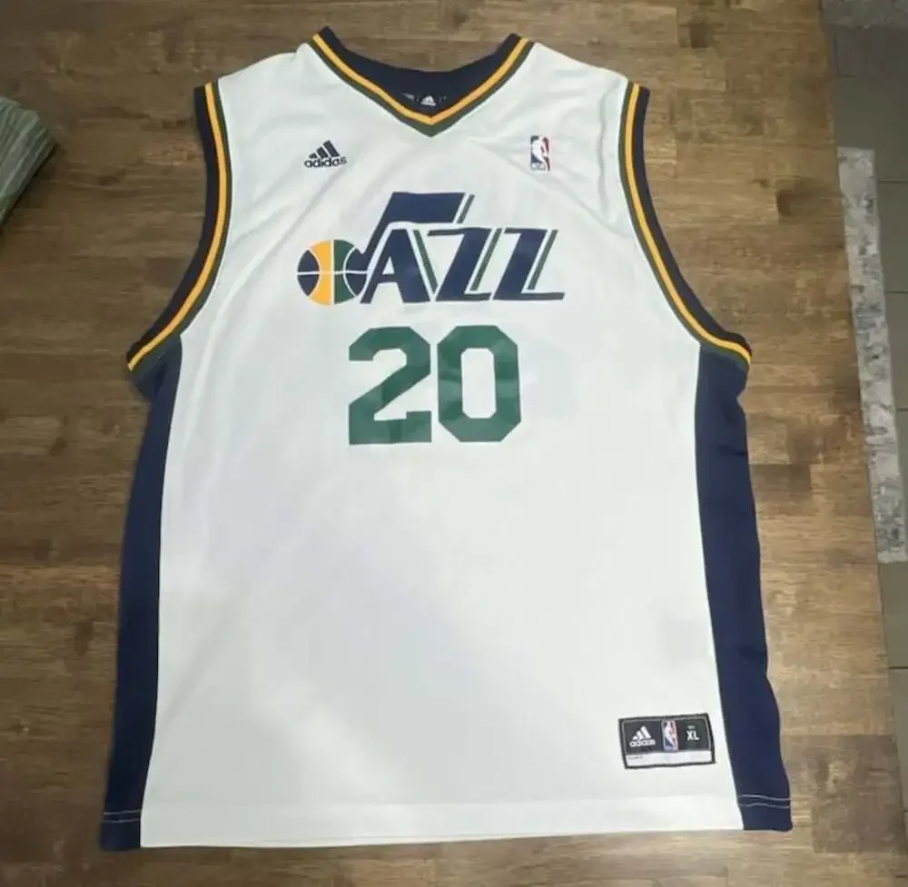 Adidas NBA Utah Jazz Gordon Hayward #20 White Swingman Jersey Size XL
